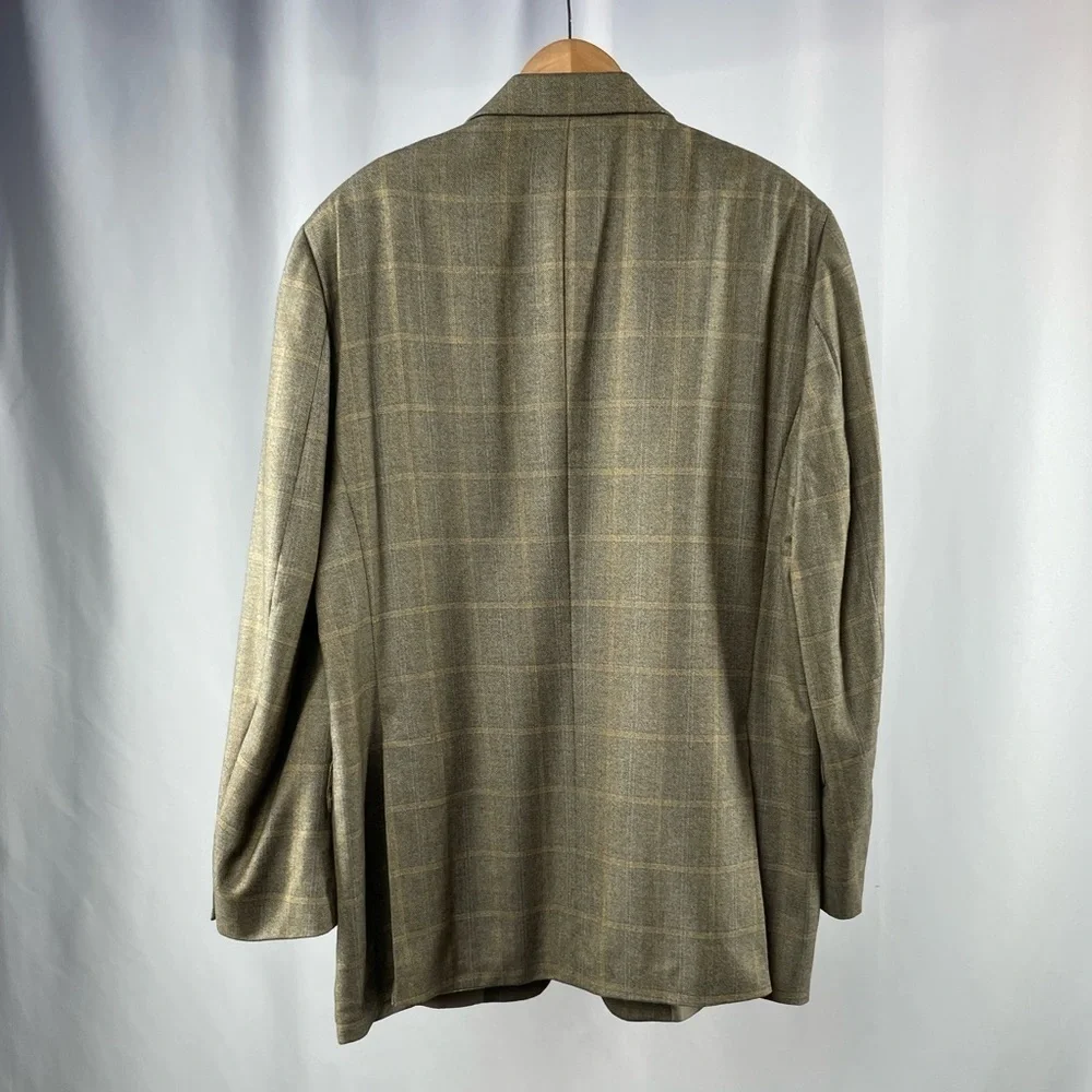 Loro Piana x Nordstrom 100% Worsted Spun Cashmere Blazer in Brown Size 44L‎